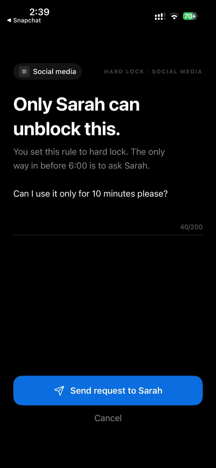 Sending a Hard lock unlock request to a buddy